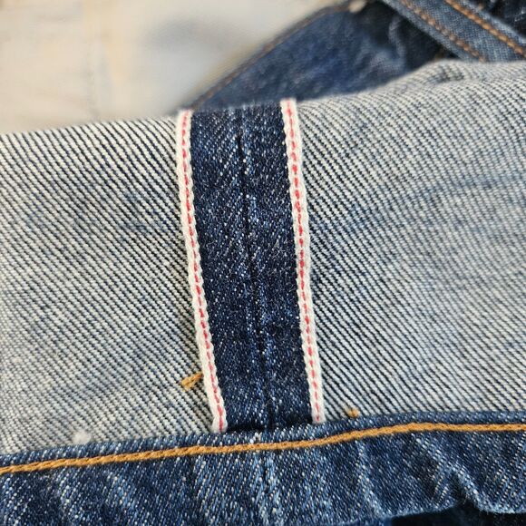 WIES MADE Jeans Sidney Fit 32x32 Button Fly Selvedge Denim Made in USA High Rise - Picture 10 of 12